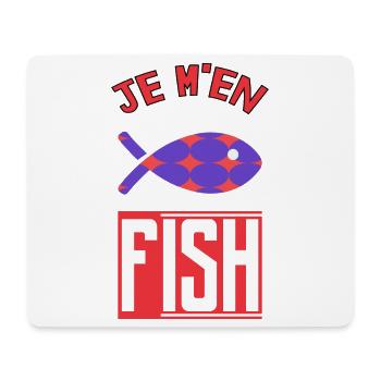 JE M'EN FISH - Tapis de souris (format paysage) - blanc - Devant