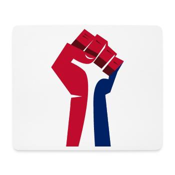 The Raised Fist (Red, White, Blue) - Mouse Pad (horizontal) - white - Front