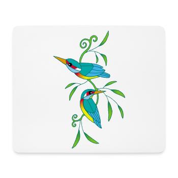 Oiseaux et nature - Tapis de souris (format paysage) - blanc - Devant