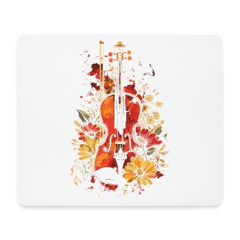 Violin Cartoon - Mouse Pad (horizontal) - white - Front