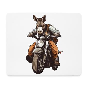 Âne Moto / Moto Âne - Tapis de souris (format paysage) - blanc - Devant
