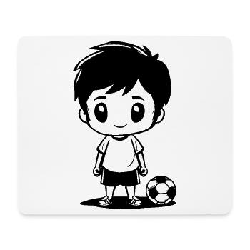 Little soccer player - Mouse Pad (horizontal) - white - Front