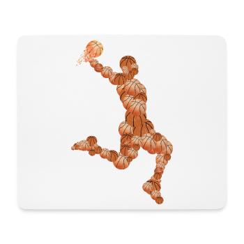 Abstract Basketball Pattern - Mouse Pad (horizontal) - white - Front