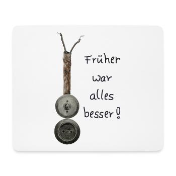Lichtschalter mit Steckdose - Mousepad (Querformat) - Weiß - Vorne