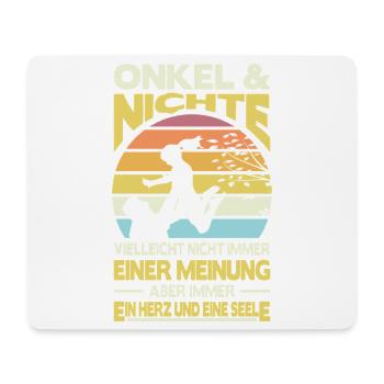 Bester Onkel Und Nichte Partnerlook Outfit Kostüm - Mousepad (Querformat) - Weiß - Vorne
