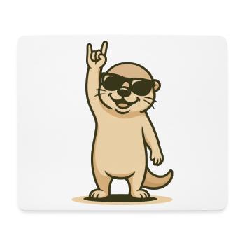 Wave Rocker Otter - Mouse Pad (horizontal) - white - Front