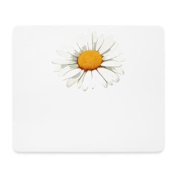 Daisy Flower with Love Script - Mouse Pad (horizontal) - white - Front