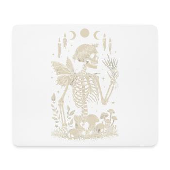 Fée squelette gothique avec phases de lune - Tapis de souris (format paysage) - blanc - Devant