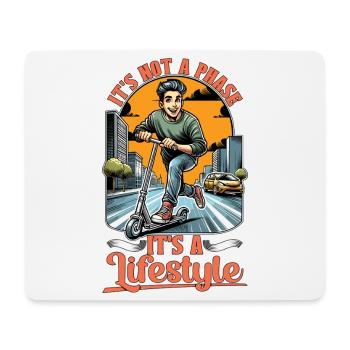 Scooter It's Not A Phase It's A Scooter Driver - Mousepad (Querformat) - Weiß - Vorne