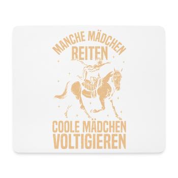 Cool Girl Vaulting Horse Riding - Mouse Pad (horizontal) - white - Front