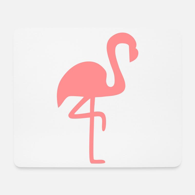 Flamingo Pink Tier Geschenk - Mousepad (Querformat) - Weiß