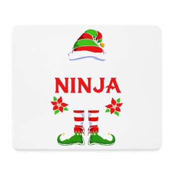 Elfe Elf Weihnachtsgeschenk Ninja - Mousepad (Querformat) - Weiß - Vorne