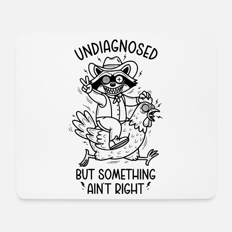 Undiagnosed but something ain't right - Mousepad (Querformat) - Weiß