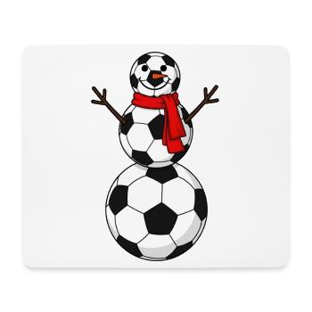 Football dessin animé bonhomme de neige - Tapis de souris (format paysage) - blanc - Devant