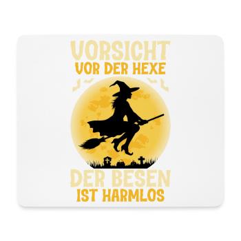 Beware of the witch The broom is harmless - Mouse Pad (horizontal) - white - Front