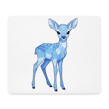 Geometric Blue Deer - Mouse Pad (horizontal) - white - Front