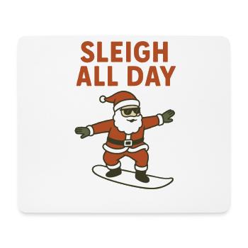 Schlitten-Alltags-Weihnachtsspaß - Mousepad (Querformat) - Weiß - Vorne