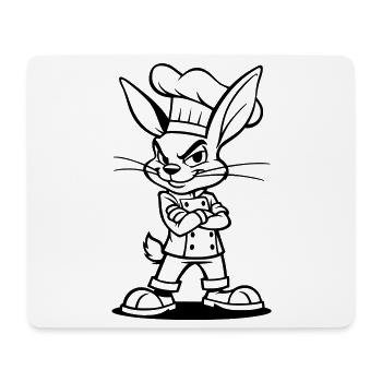 Rabbit cook - Mouse Pad (horizontal) - white - Front
