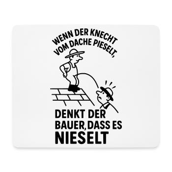 Farmer Servant Roof Peeing Peeing Funny Saying - Mouse Pad (horizontal) - white - Front