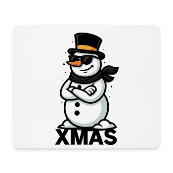 Cool Snowman Cartoon - Mouse Pad (horizontal) - white - Front