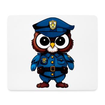 Owl Police - Mouse Pad (horizontal) - white - Front