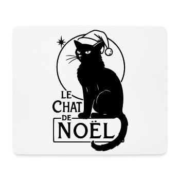 Le Chat de Noël – Vintage Christmas Cat - Tapis de souris (format paysage) - blanc - Devant