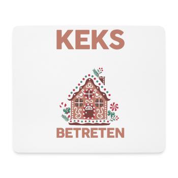 Weihnachtsmann Lebkuchenhaus Weihnachten - Mousepad (Querformat) - Weiß - Vorne