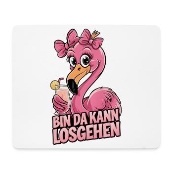 Bin da Flamingo Cocktail Party Motiv - Mousepad (Querformat) - Weiß - Vorne