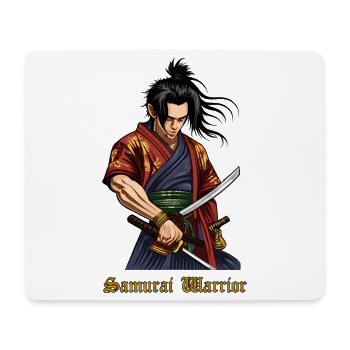 Guerrier Samouraï – Guerrier japonais avec un katana - Tapis de souris (format paysage) - blanc - Devant