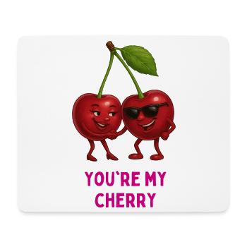 Cherry duo: You are my cherry - Mouse Pad (horizontal) - white - Front