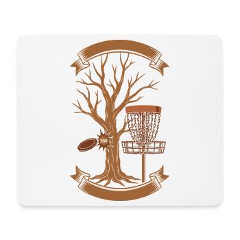 THACK Arbre Hit Disc Golf Panier Disque Volant - Tapis de souris (format paysage) - blanc - Devant