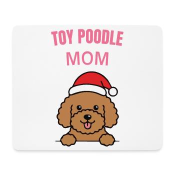 Maman Caniche Jouet Noël - Tapis de souris (format paysage) - blanc - Devant