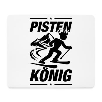 Pisten König Ski Lustig - Mousepad (Querformat) - Weiß - Vorne