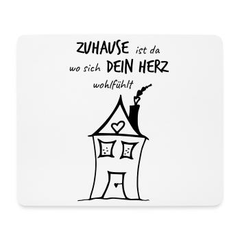 HERZensHÄUSCHEN - Das Original par heavenlygoods - Tapis de souris (format paysage) - blanc - Devant