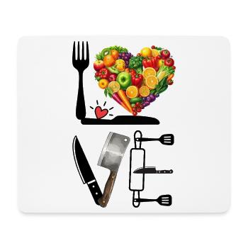 Fruit Heart: Kitchen Love in Farbe - Mousepad (Querformat) - Weiß - Vorne