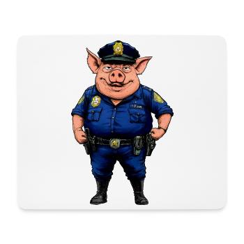Police des cochons - Tapis de souris (format paysage) - blanc - Devant
