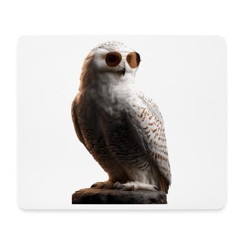 Chouette blanche Chouette Chouette Chouette Chouette Chouette Chouette des neiges - Tapis de souris (format paysage) - blanc - Devant