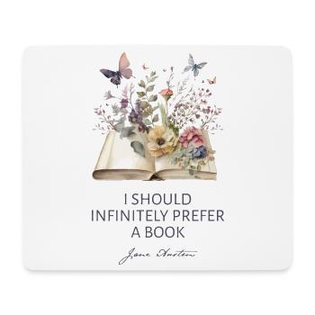 Je devrais infiniment préférer un livre II - Jane Austen - Tapis de souris (format paysage) - blanc - Devant