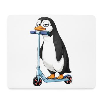 Süßer Pinguin Scooter Cartoon Freundschaft - Mousepad (Querformat) - Weiß - Vorne