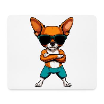 Coach Chihuahua - Mouse Pad (horizontal) - white - Front