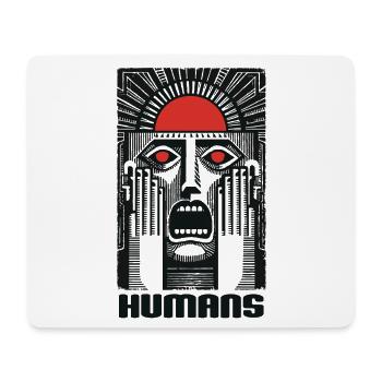 Sun Mask Human Face - Mouse Pad (horizontal) - white - Front