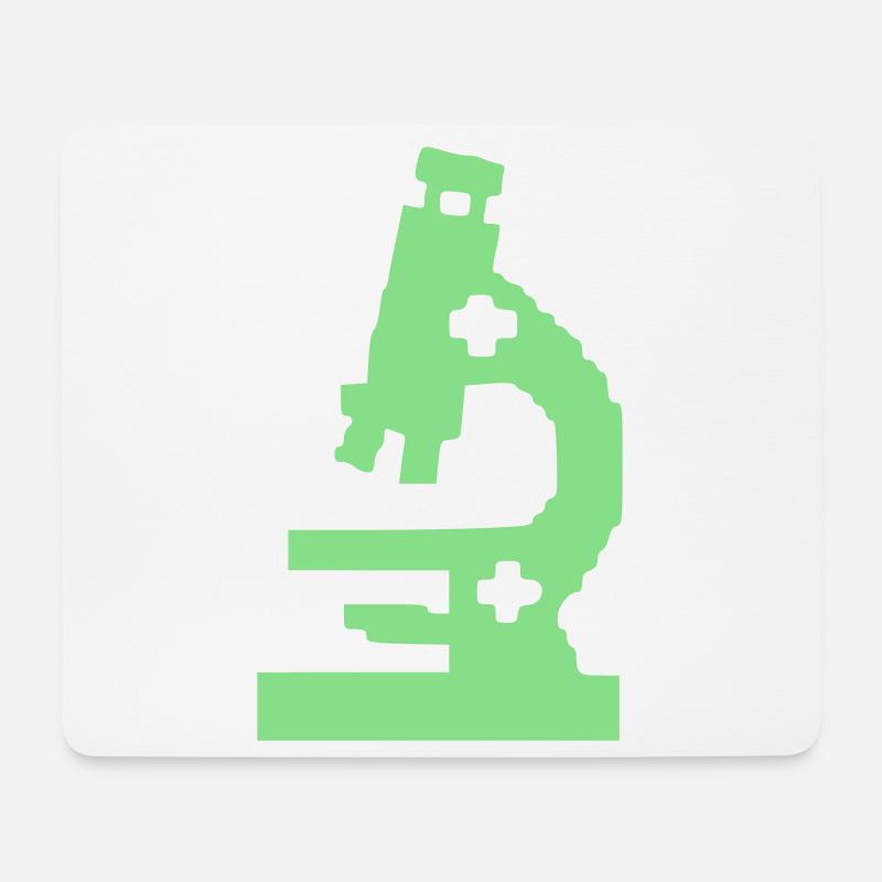 Mikroskop Pixel Labor Icon - Mousepad (Querformat) - Weiß