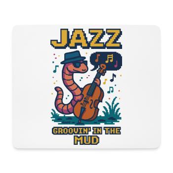 Jazz qui groovin' dans la boue - Tapis de souris (format paysage) - blanc - Devant
