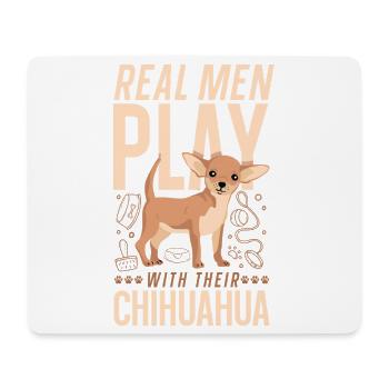 Chihuahua Chihuahueño Real Men - Mousepad (Querformat) - Weiß - Vorne