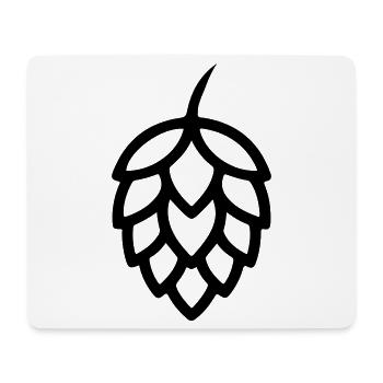Icône du houblon - Tapis de souris (format paysage) - blanc - Devant