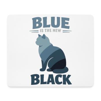 BKH Blue: Minimalist "Blue is the new Black" - Mousepad (Querformat) - Weiß - Vorne