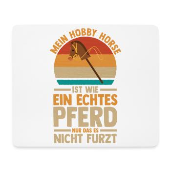 Steckenpferd Hobbyhorse Hobby Horsing - Mousepad (Querformat) - Weiß - Vorne