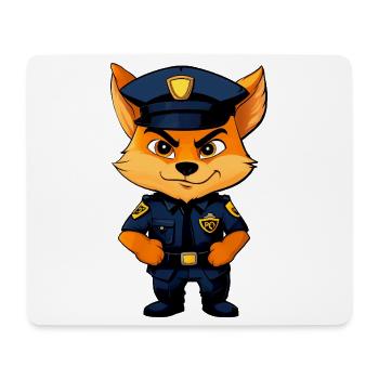 Foxes Policewoman / Police Fox - Mouse Pad (horizontal) - white - Front