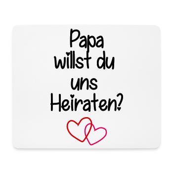 Papa_Heiraten - Mousepad (Querformat) - Weiß - Vorne
