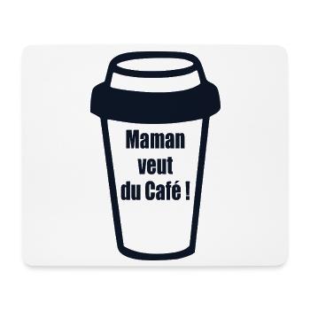 Maman Café - Tapis de souris (format paysage) - blanc - Devant